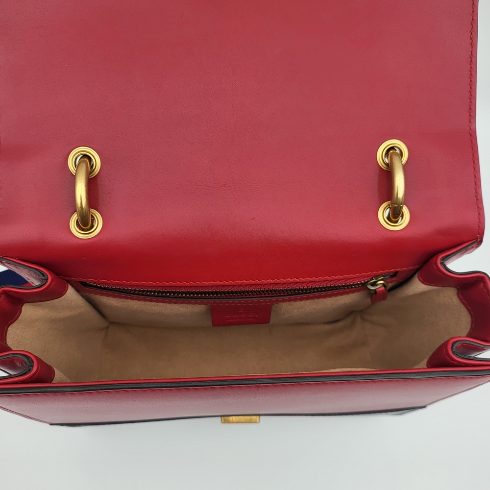 Gucci Queen Margaret Bee Stripe Shoulder/Crossbody Bag w/ Wallet mini Bee... - Picture 14 of 16